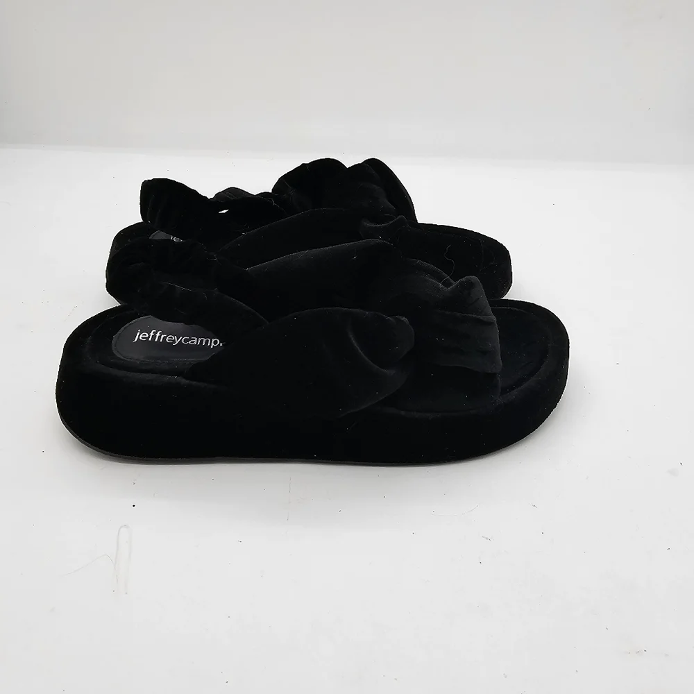 Jeffrey Campbell Sying Slingback Sandals Black Velvet Size 6 - Picture 12 of 12
